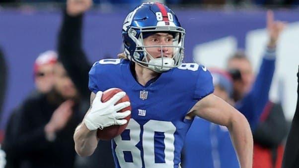 Dec 31, 2023; East Rutherford, New Jersey, USA; New York Giants wide receiver Gunner Olszewski (80) returns a punt for a touchdown during the fourth quarter against the Los Angeles Rams at MetLife Stadium. / Brad Penner-USA TODAY Sports