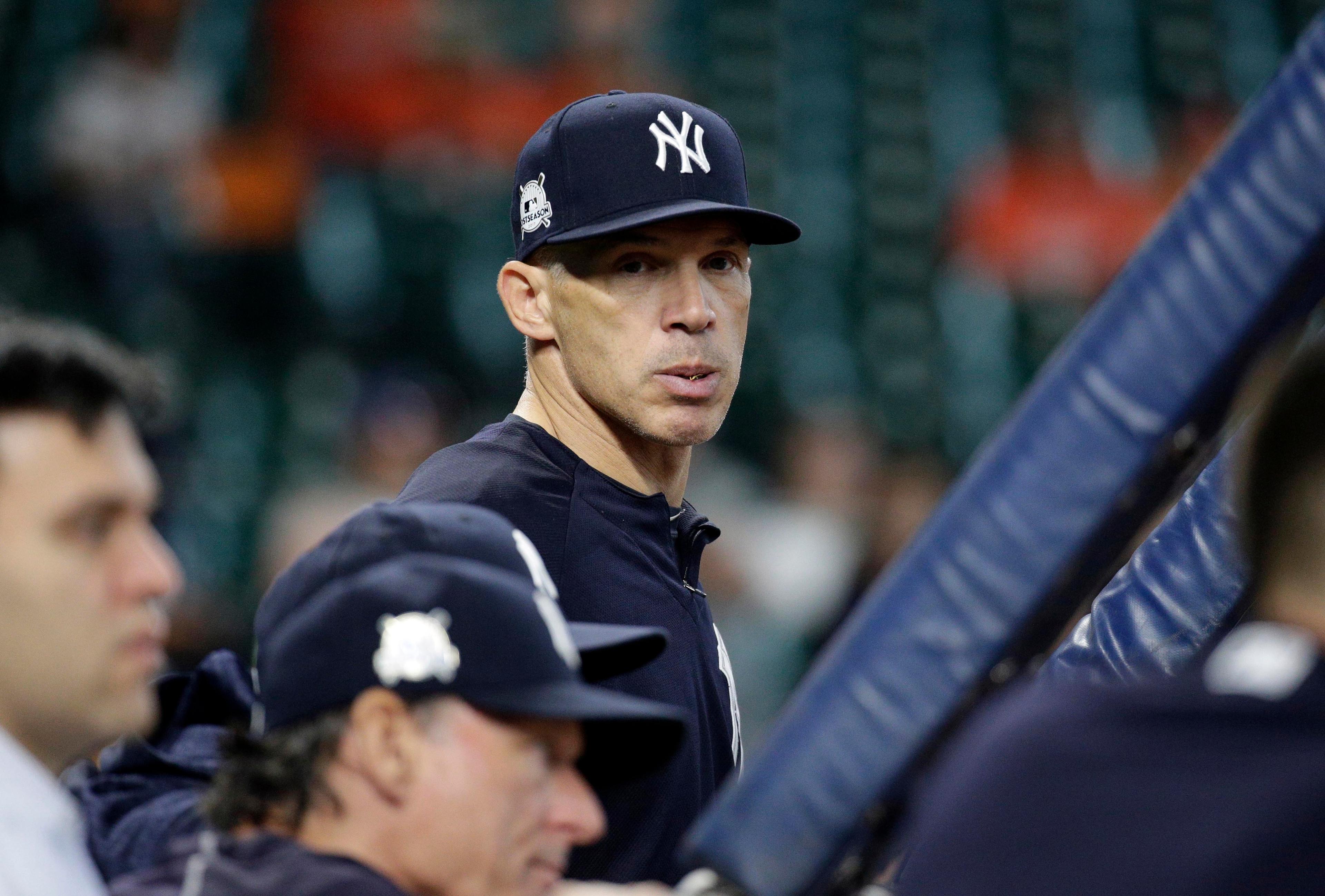 New York Yankees manager Joe Girardi before Game 2 of the ALCS