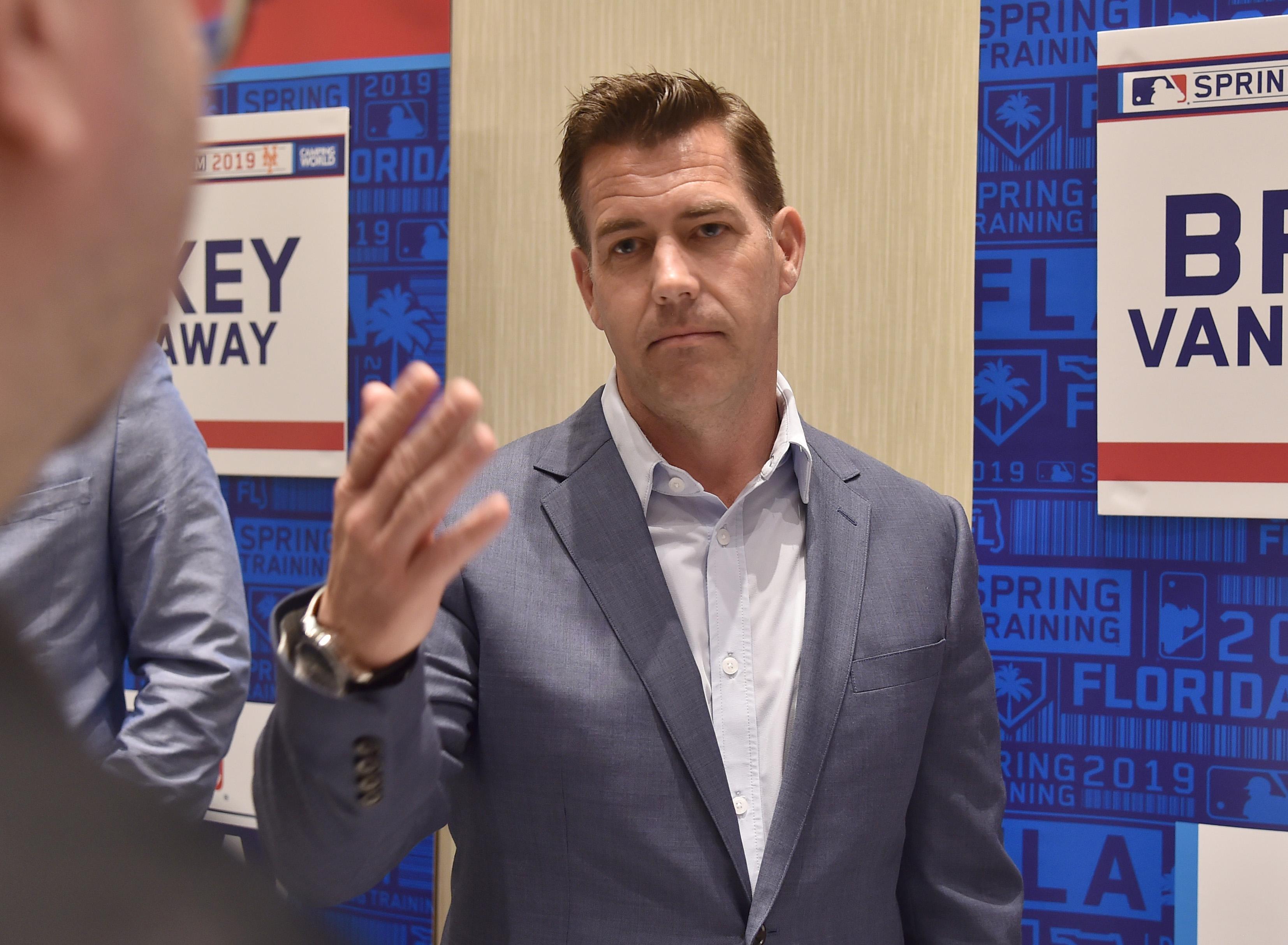 New York Mets general manager Brodie Van Wagenen during the MLB annual spring training media day at Hilton in West Palm Beach.