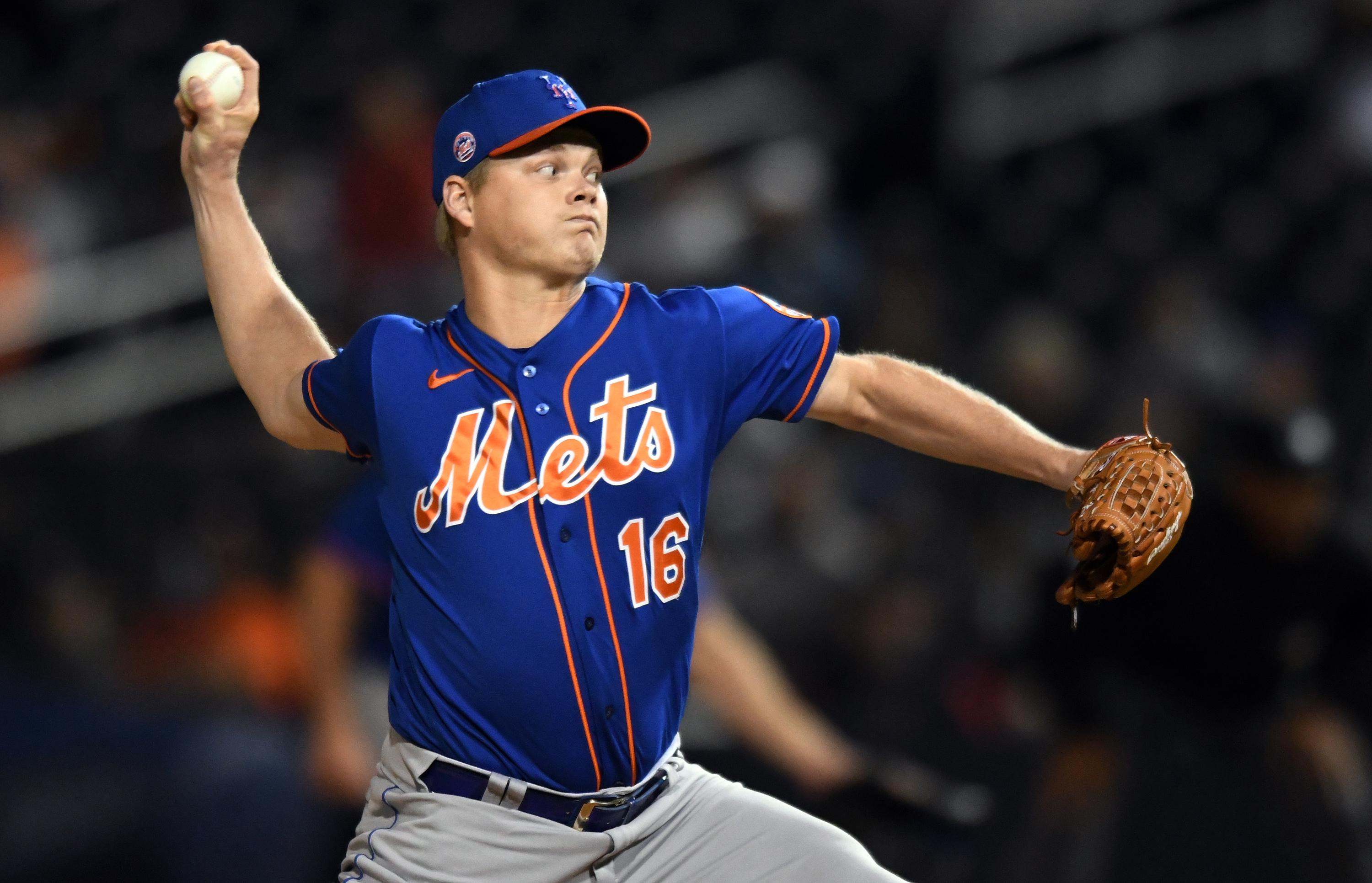 Mar 6, 2020; West Palm Beach, Florida, USA; New York Mets pitcher Ryder Ryan pitches against the Houston Astros in the third inning at FITTEAM Ballpark of the Palm Beaches. / © Jim Rassol-USA TODAY Sports
