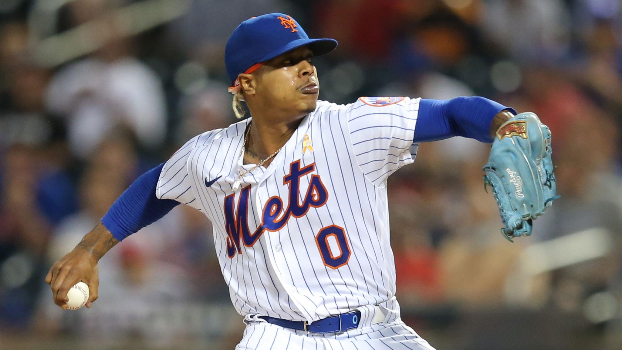 Sep 14, 2021; New York City, New York, USA; New York Mets starting pitcher Marcus Stroman (0) delivers against the St. Louis Cardinals during the first inning at Citi Field. / Brad Penner-USA TODAY Sports
