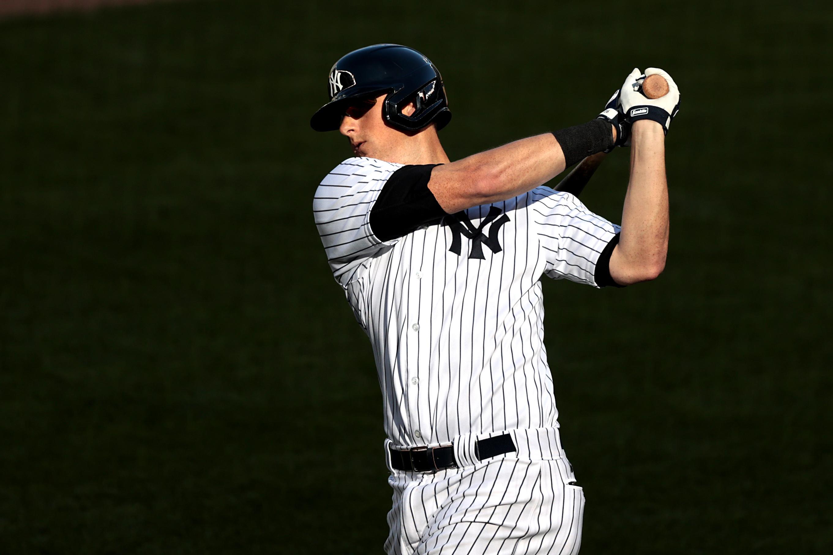 Sep 11, 2020; Bronx, New York, USA; New York Yankees second baseman DJ LeMahieu (26) swings the bat before his at bat during the first inning against the Baltimore Orioles at Yankee Stadium / Vincent Carchietta-USA TODAY Sports