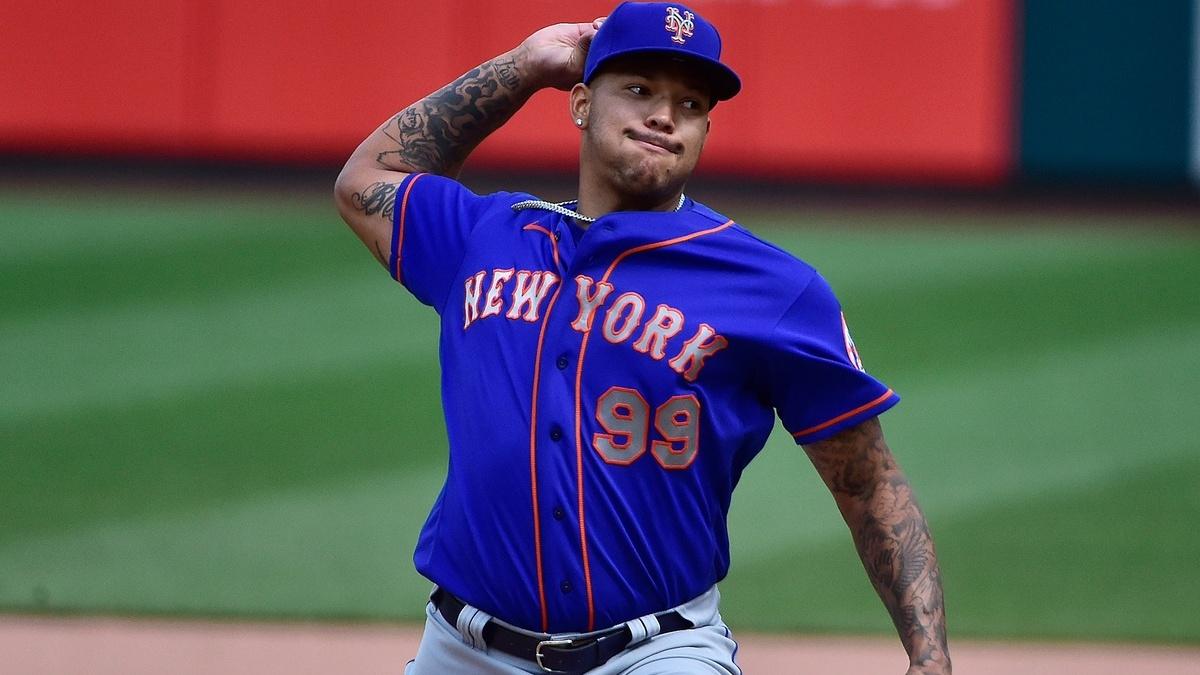 May 6, 2021; St. Louis, Missouri, USA; New York Mets starting pitcher Taijuan Walker (99) pitches during the seventh inning against the St. Louis Cardinals at Busch Stadium. / Jeff Curry-USA TODAY Sports
