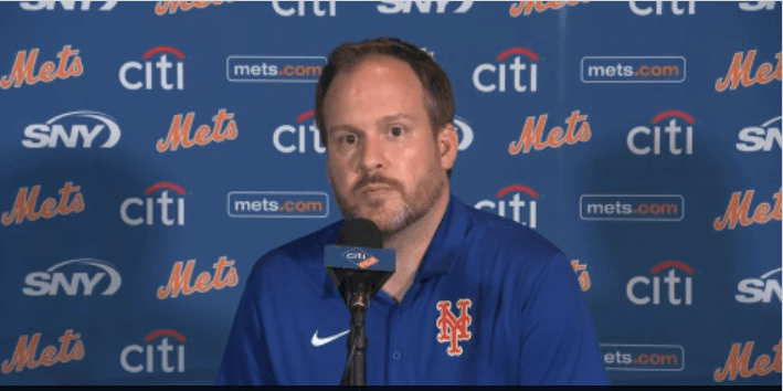 Zack Scott during Citi Field press conference / New York Mets