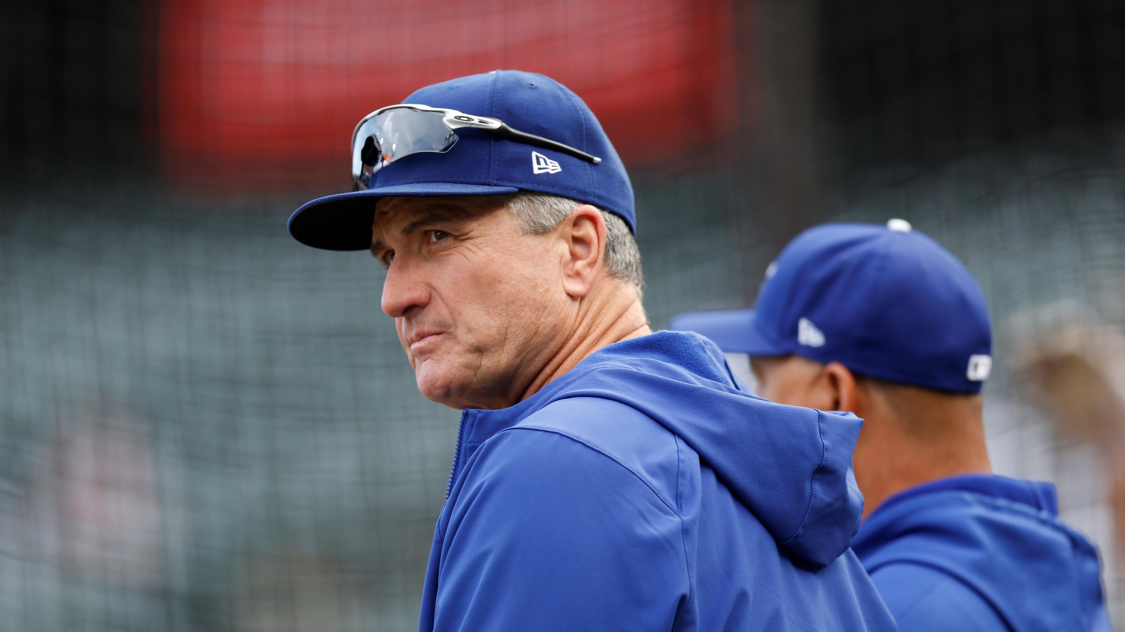 Los Angeles Dodgers bench coach Bob Geren (88) watches batting practice before game one of the 2021 NLDS at Oracle Park. / D. Ross Cameron-USA TODAY Sports