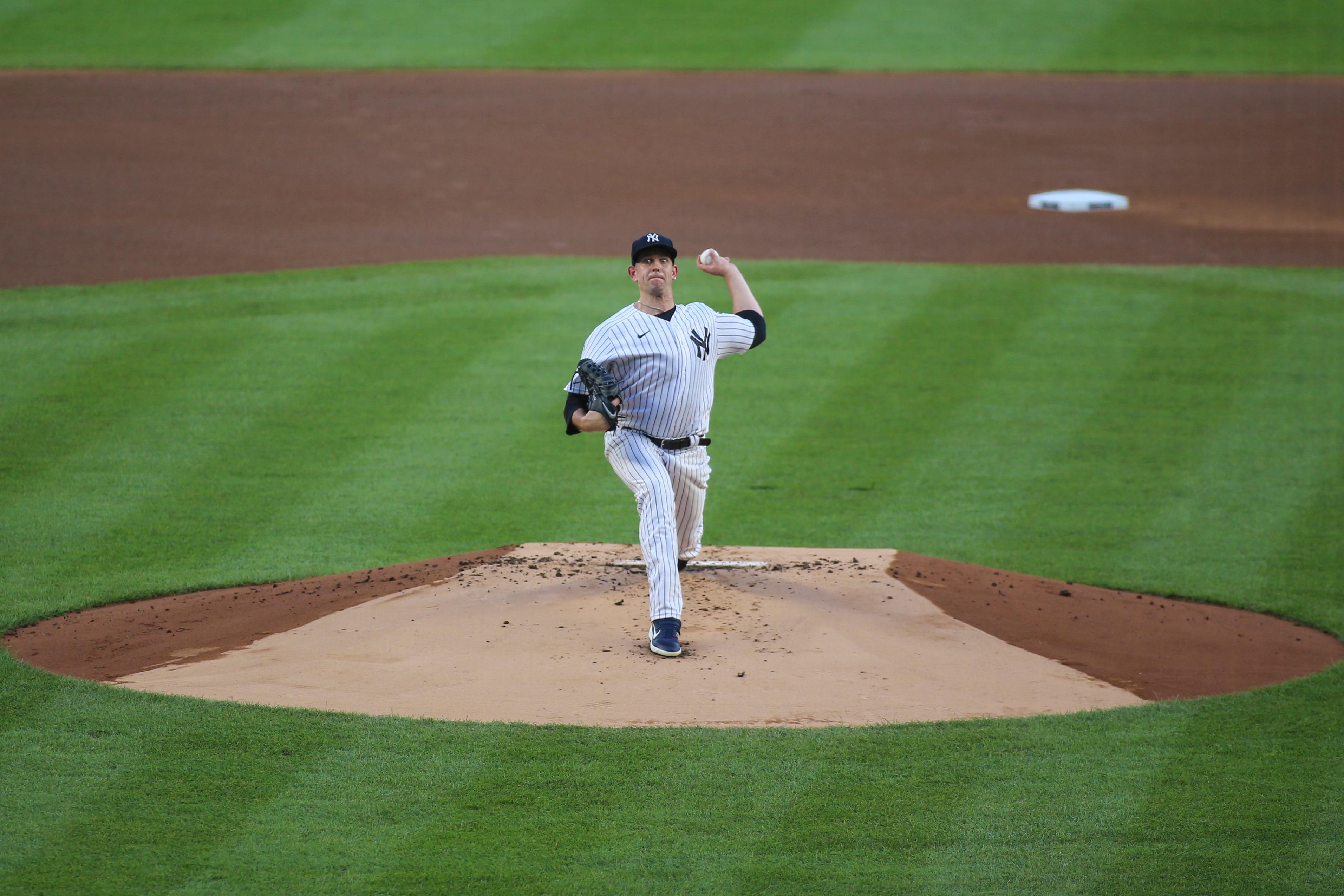 Aug 2, 2020; Bronx, New York, USA; New York Yankees pitcher James Paxton (65) pitches in the first inning against the Boston Red Sox at Yankee Stadium. Mandatory Credit: Wendell Cruz-USA TODAY Sports / © Wendell Cruz-USA TODAY Sports