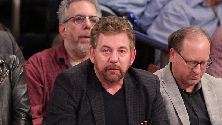 Feb 8, 2017; New York, NY, USA; New York Knicks owner James Dolan watches during the fourth quarter between the New York Knicks and the Los Angeles Clippers at Madison Square Garden. / Brad Penner/USA TODAY Sports