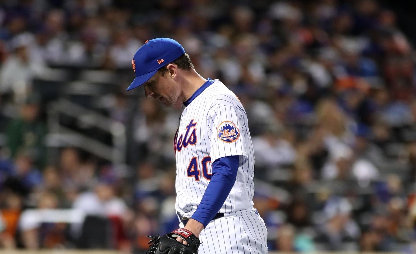 New York Mets starting pitcher Chris Bassitt (40) exits the game during the fifth inning in game three of the Wild Card series against the San Diego Padres for the 2022 MLB Playoffs at Citi Field. / Wendell Cruz-USA TODAY Sports