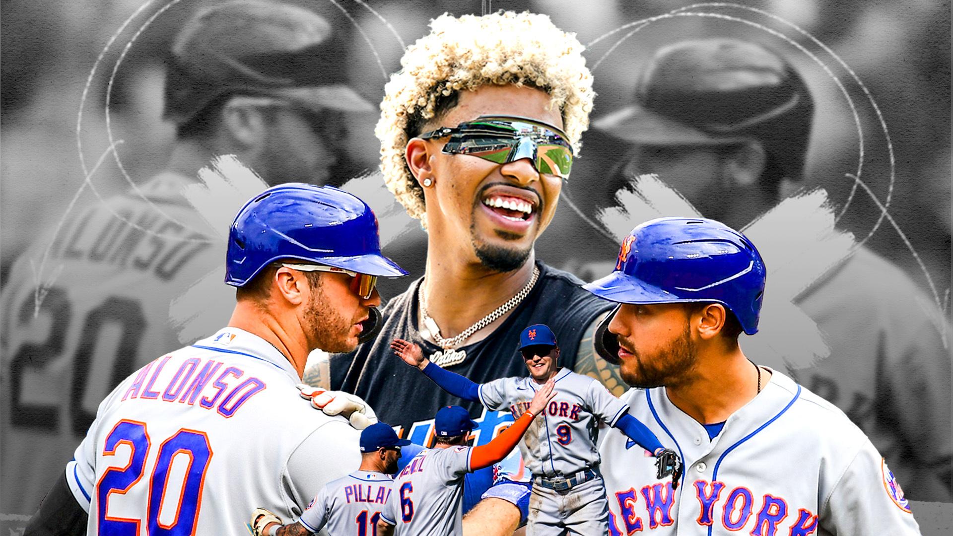 Pete Alonso, Francisco Lindor, Michael Conforto, Brandon Nimmo, Jeff McNeil, and Kevin Pillar / USA TODAY Sports/SNY Treated Image