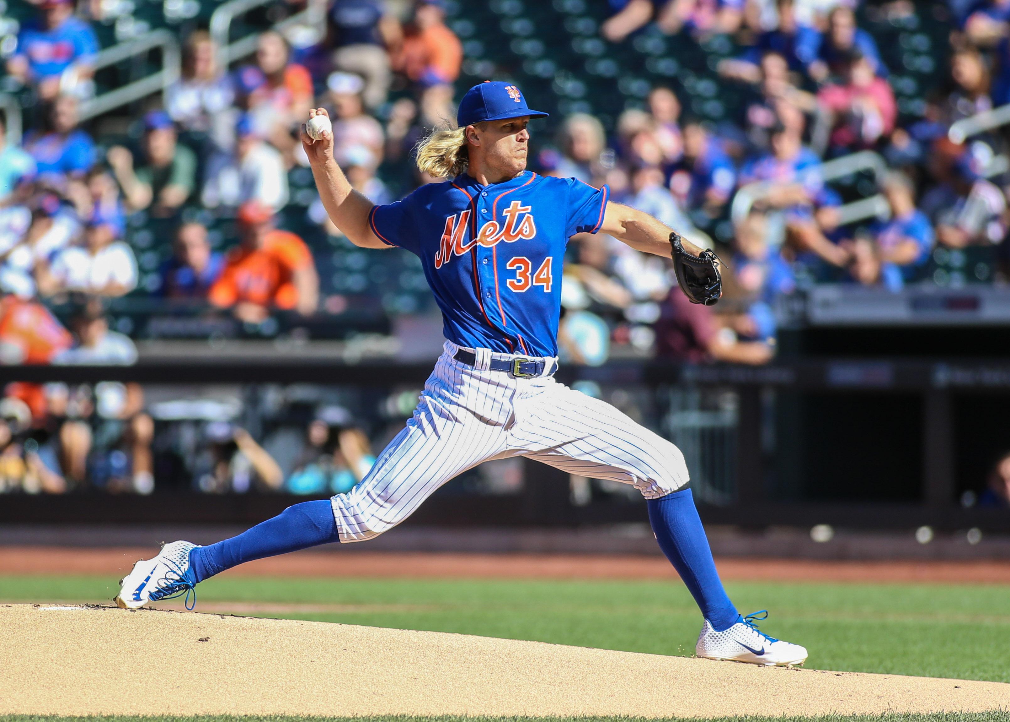 New York Mets pitcher Noah Syndergaard (34) at Citi Field. / Wendell Cruz/USA TODAY Sports