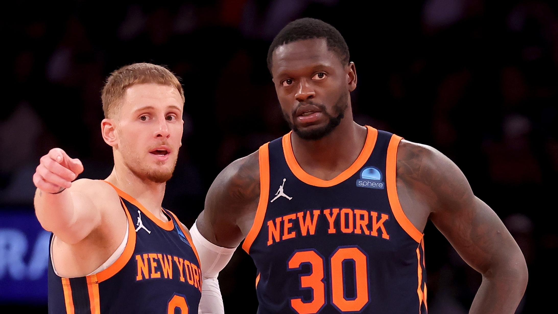 Donte DiVincenzo and Julius Randle / Brad Penner - USA TODAY Sports