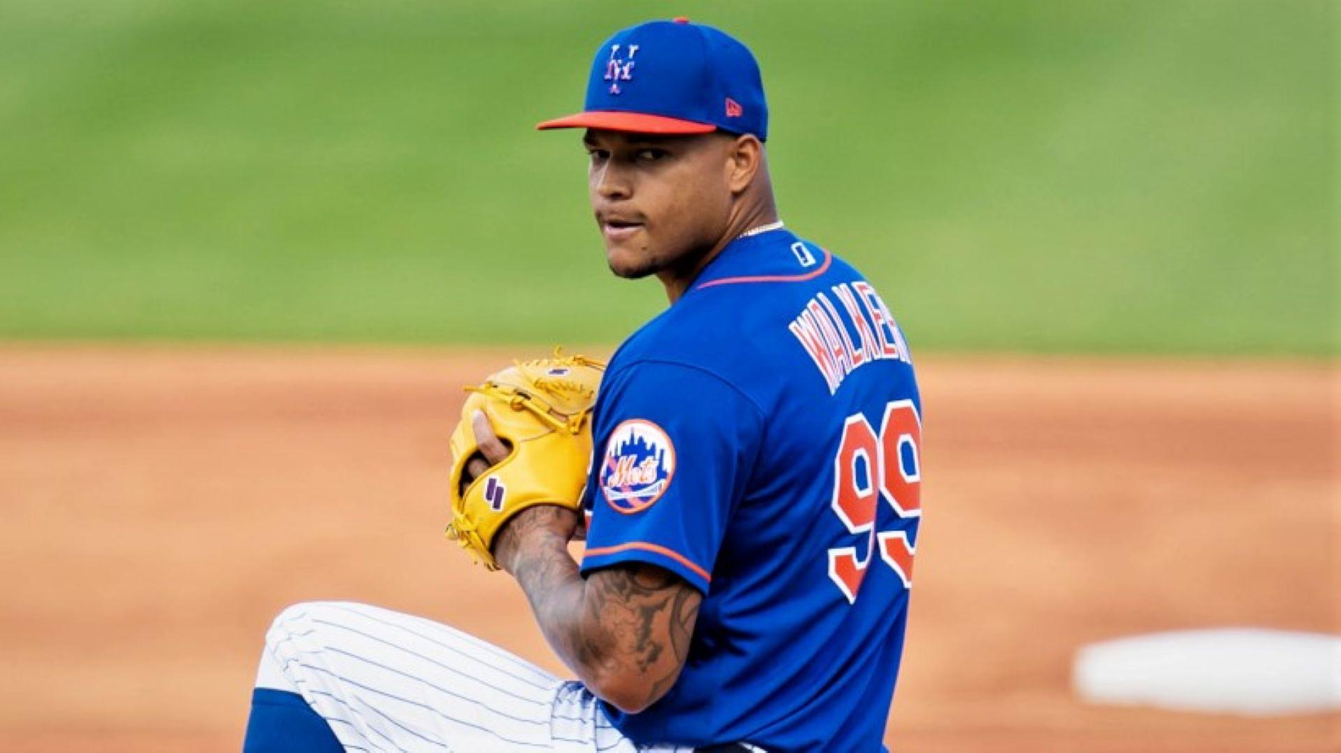 Mar 9, 2021; Port St. Lucie, Florida, USA; New York Mets starting pitcher Taijuan Walker (99) delivers a pitch during the first inning of a spring training game between the St. Louis Cardinals and New York Mets at Clover Park. / Mary Holt-USA TODAY Sports