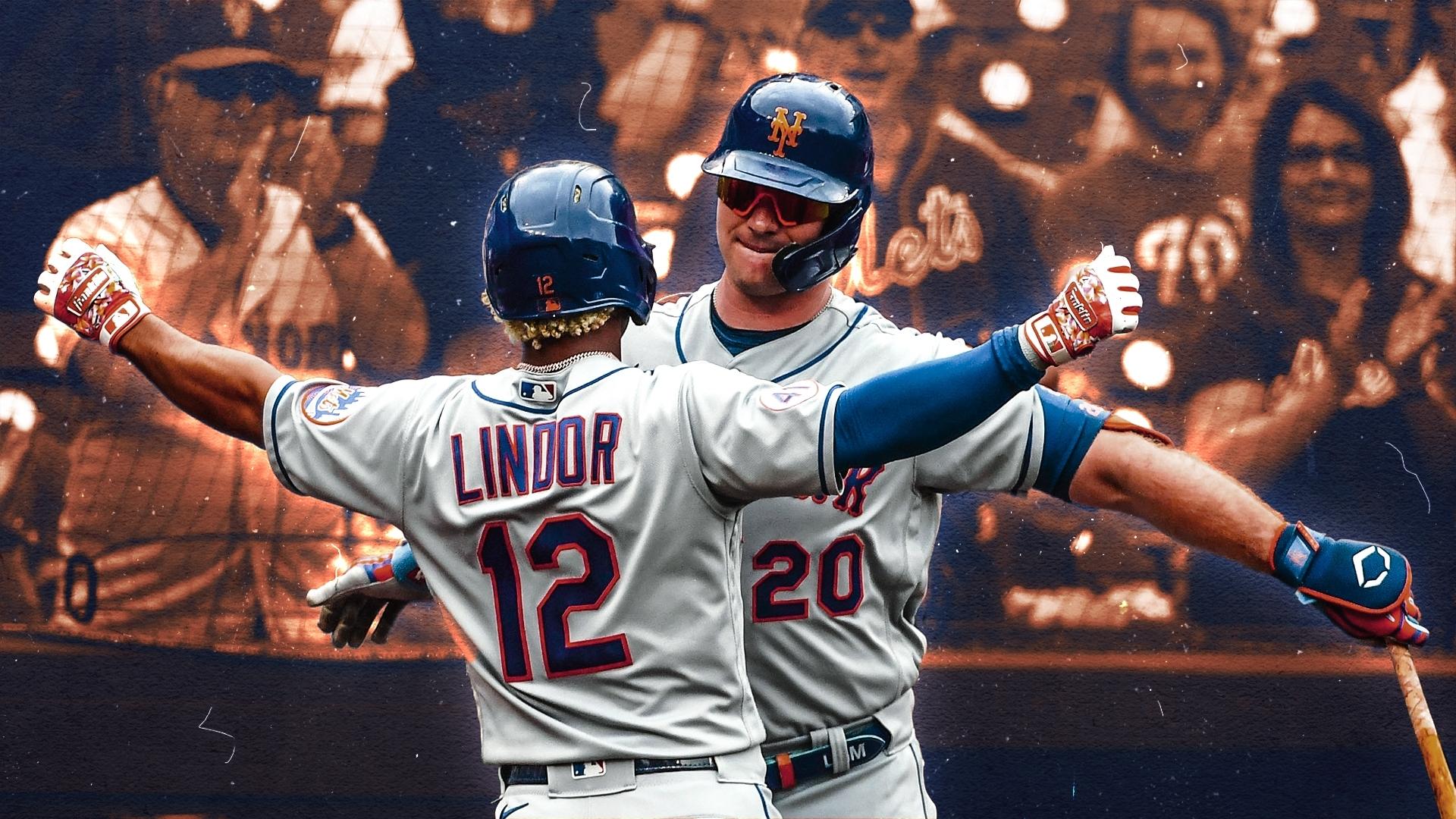 Pete Alonso and Francisco Lindor / USA TODAY Sports/SNY Treated Image