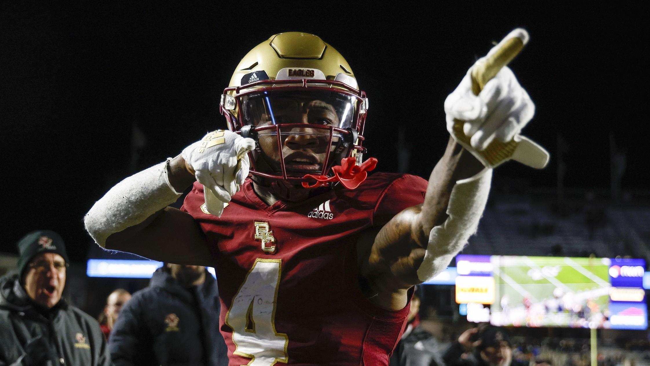 Boston College Eagles wide receiver Zay Flowers. / Winslow Townson-USA TODAY Sports