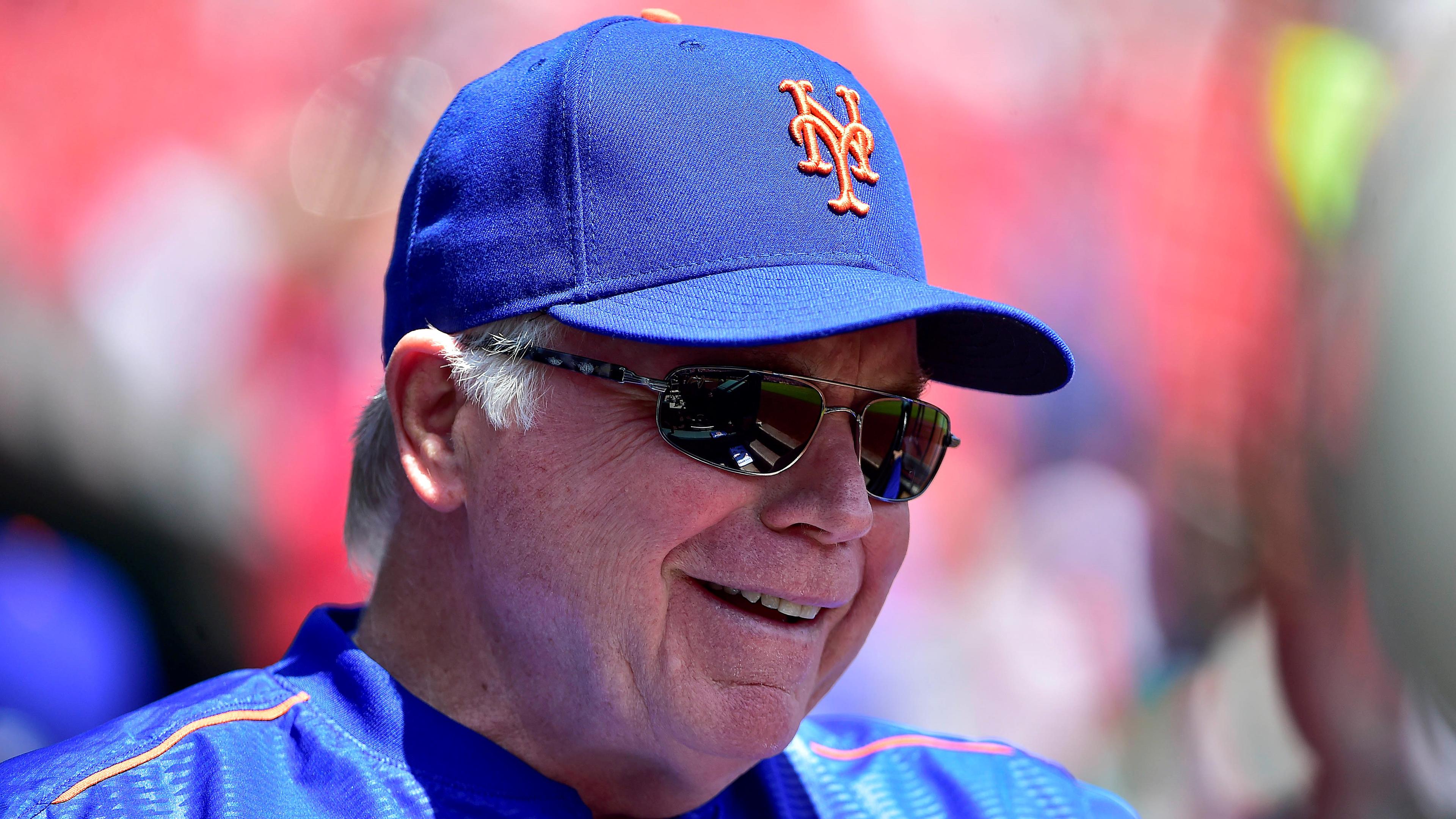 Apr 27, 2022; St. Louis, Missouri, USA; New York Mets manager Buck Showalter (11) looks on before a game against the St. Louis Cardinals at Busch Stadium. Mandatory Credit: Jeff Curry-USA TODAY Sports / Jeff Curry-USA TODAY Sports