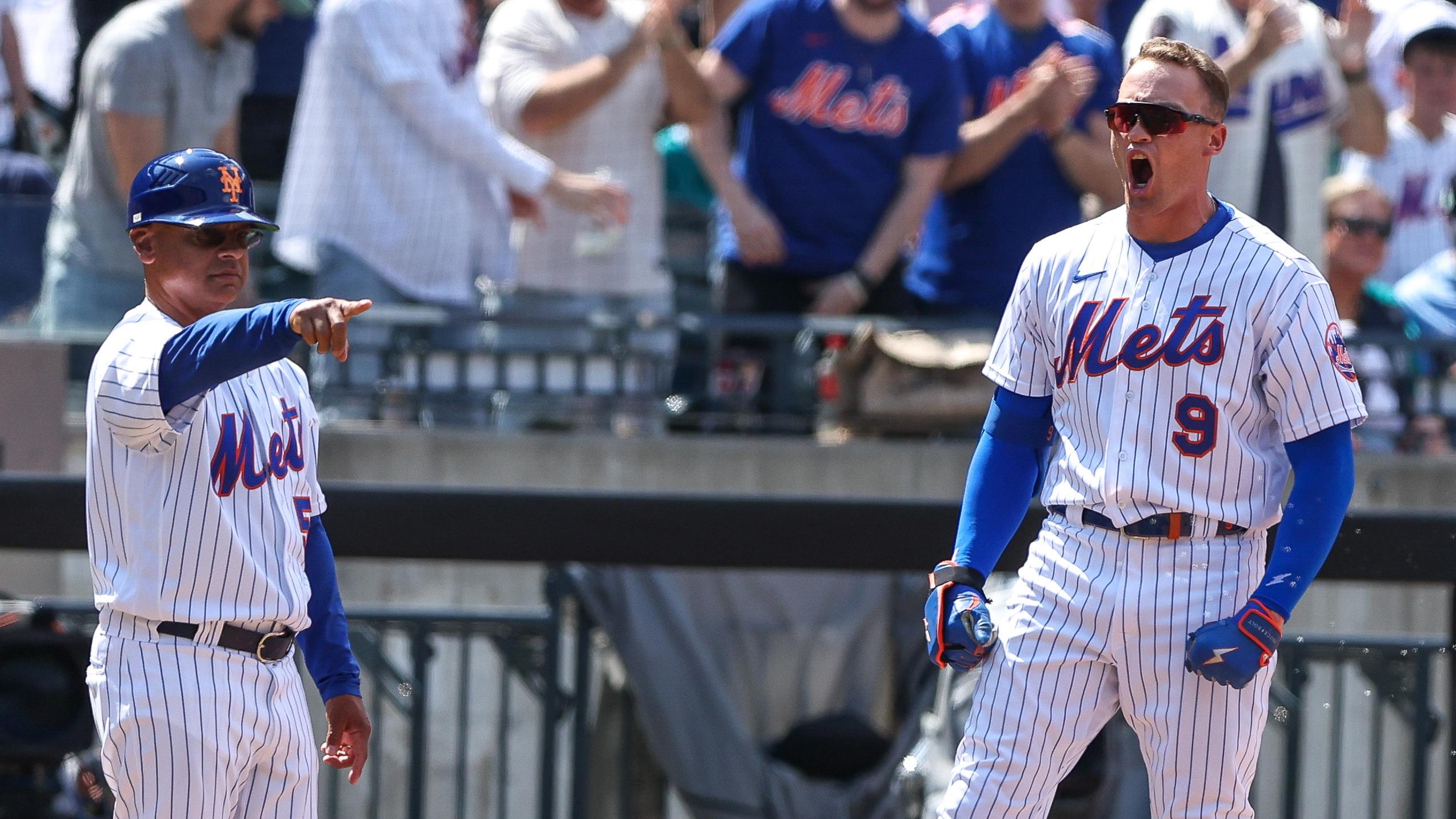 Brandon Nimmo and Joey Cora / Vincent Carchietta - USA TODAY Sports