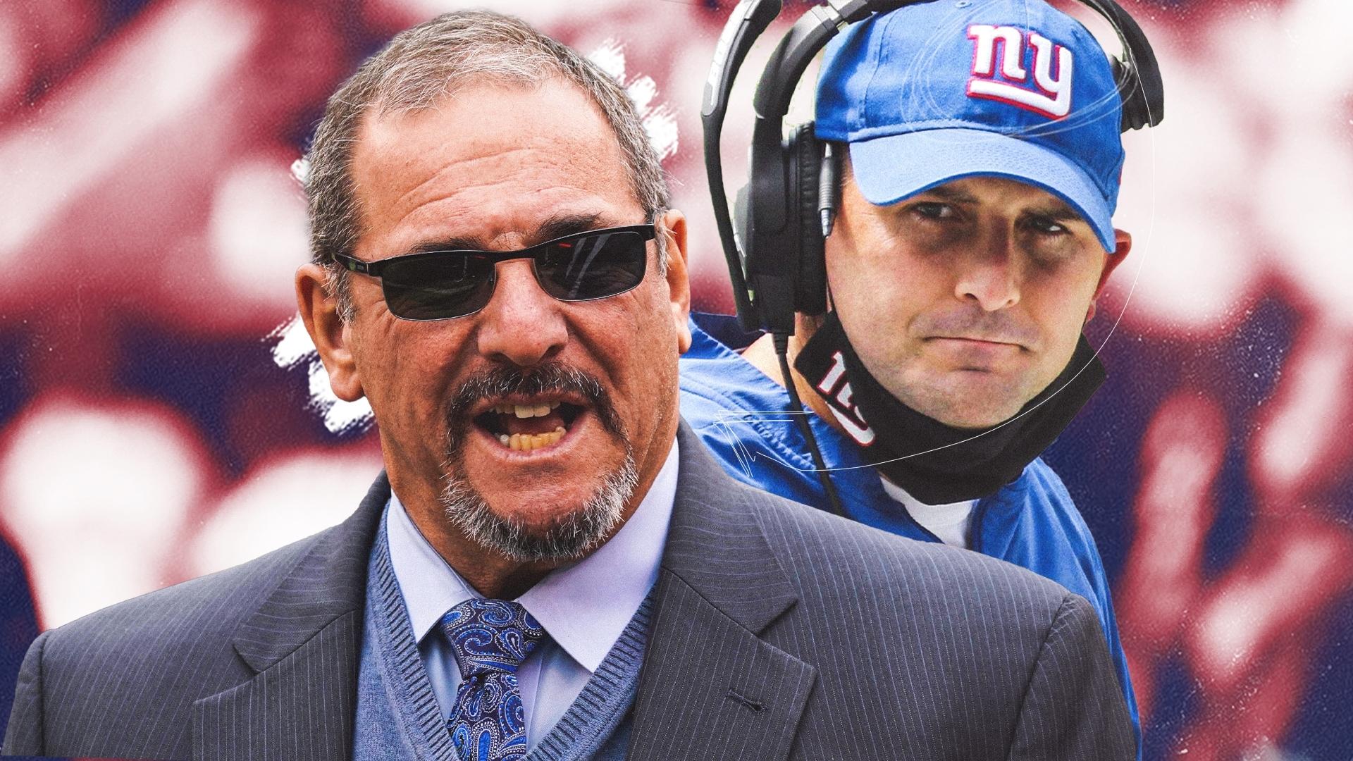 Giants GM Dave Gettleman and head coach Joe Judge / USA TODAY Sports/SNY Treated Image