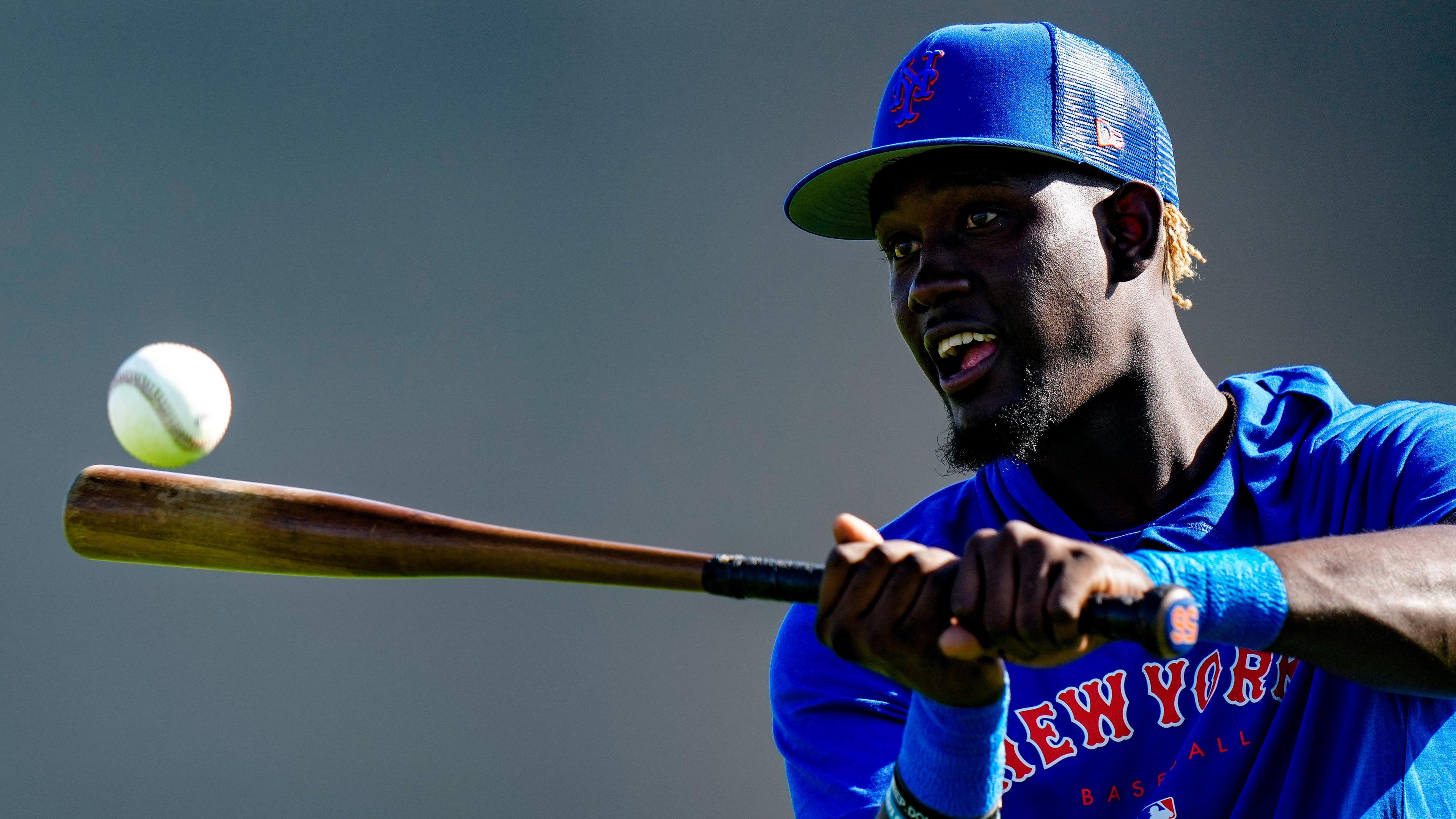 Feb 20, 2023; Port St. Lucie, FL, USA; New York Mets shortstop Ronny Mauricio (60) during spring training workouts. Mandatory Credit: Rich Storry-USA TODAY Sports / © Rich Storry-USA TODAY Sports