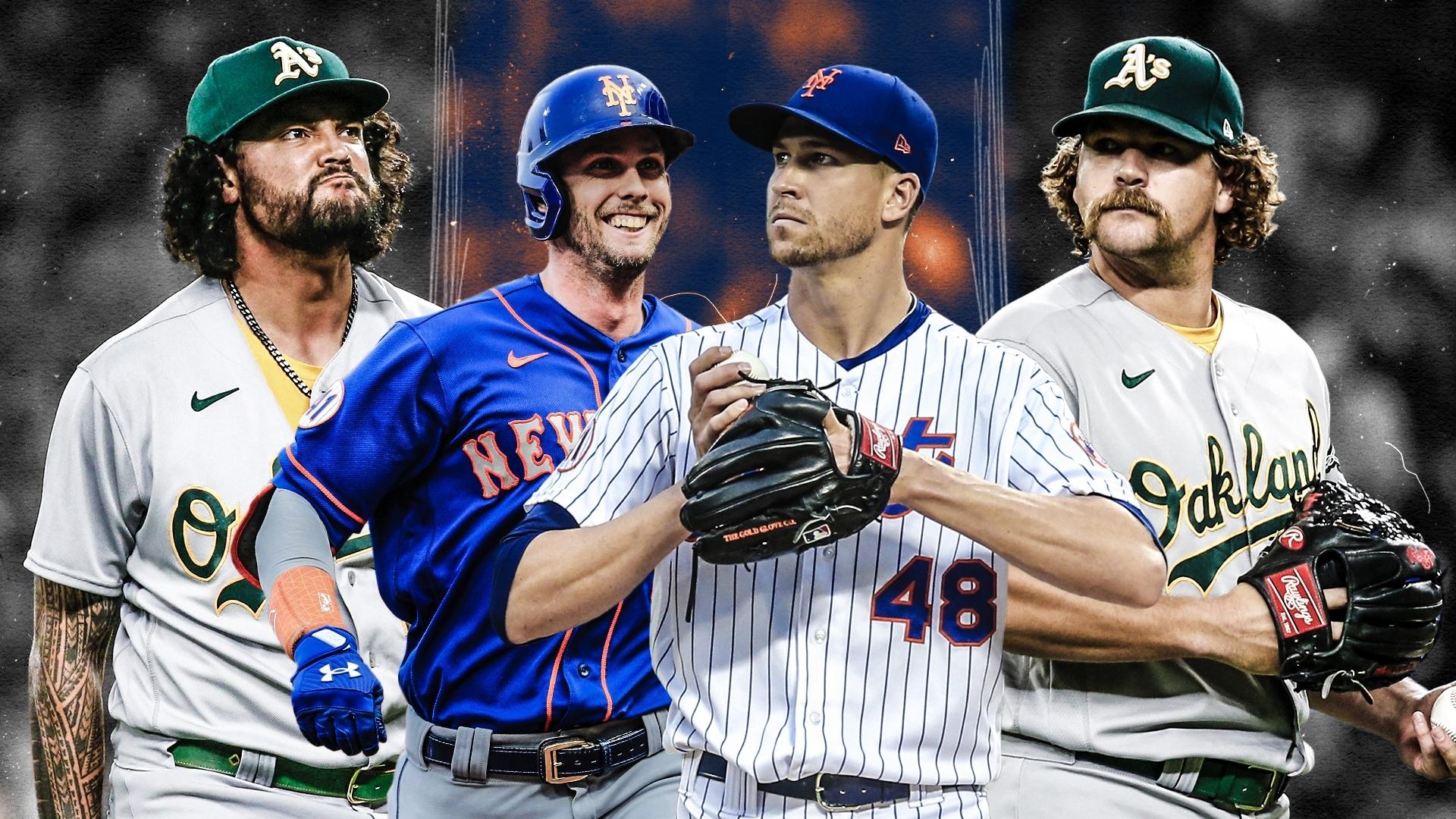 Sean Manaea, Jeff McNeil, Jacob deGrom, and Andrew Chafin / USA TODAY Sports/SNY Treated Image