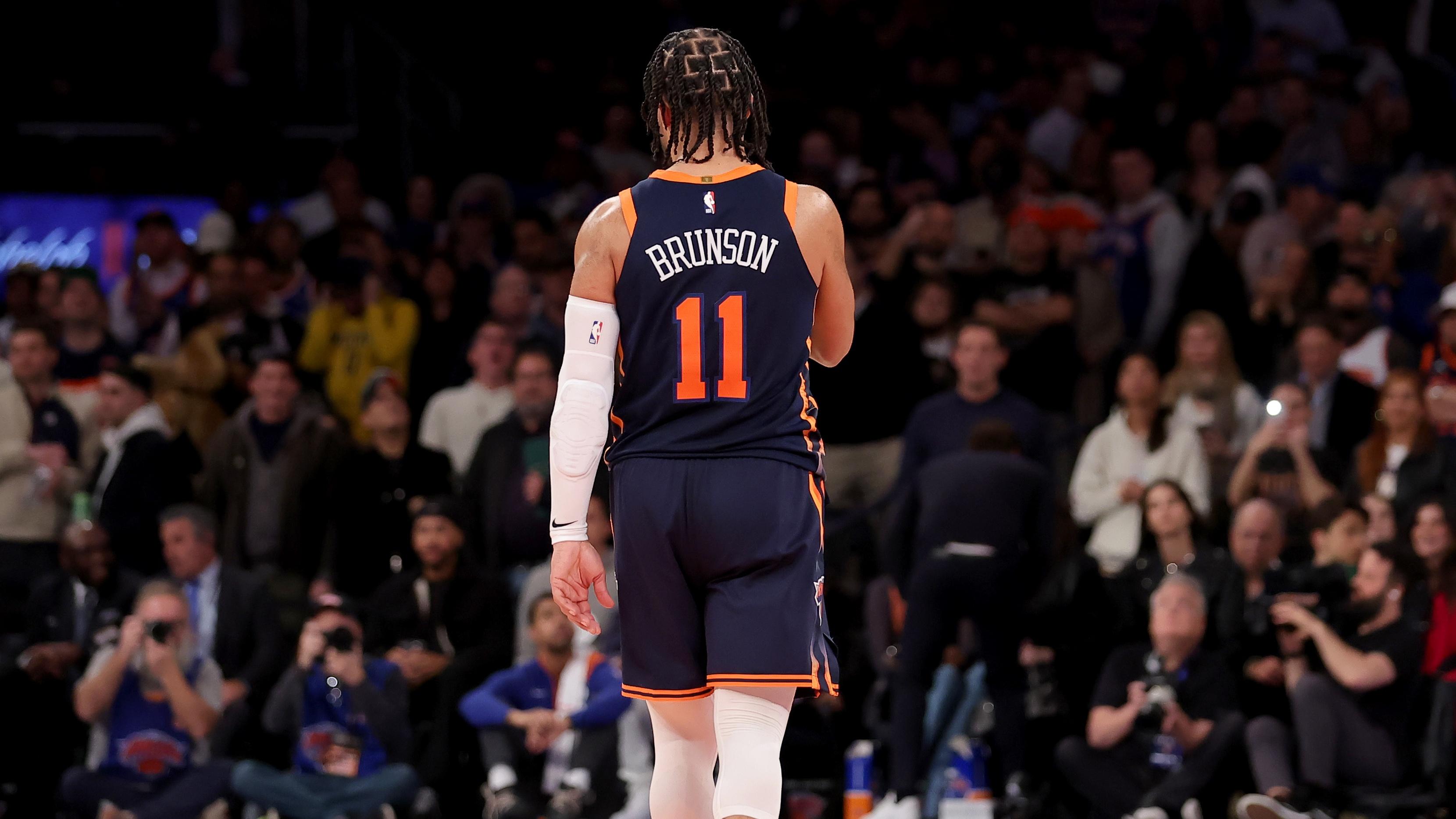 New York Knicks guard Jalen Brunson (11) during the fourth quarter against the Indiana Pacers at Madison Square Garden / Brad Penner - USA TODAY Sports