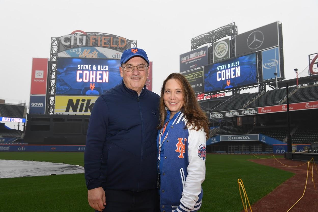 Mets owner Steve Cohen and his wife Alex at Citi Field. / Courtesy of New York Mets