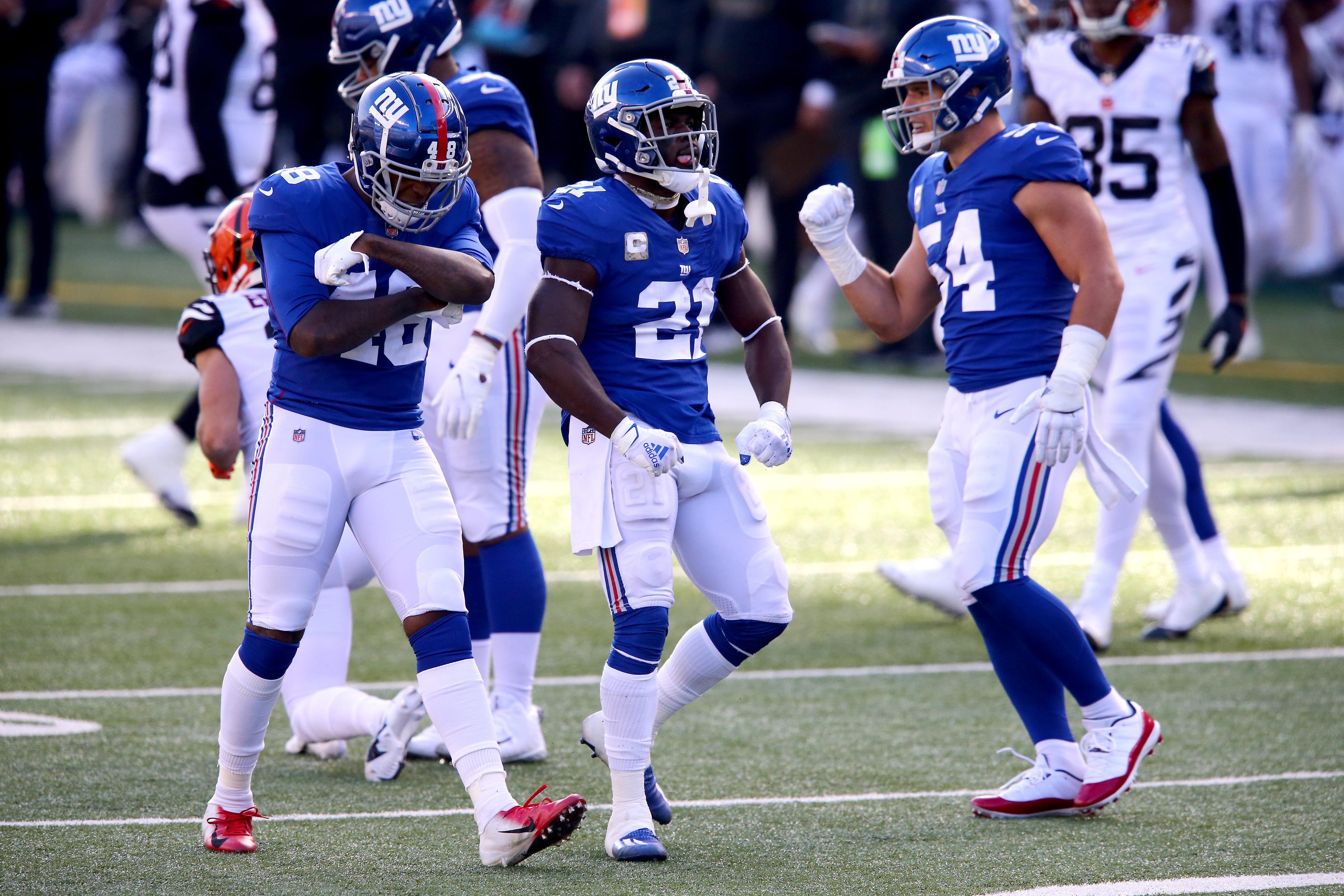 Jabrill Peppers and the Giants' defense / Kareem Elgazzar/The Enquirer via Imagn Content Services, LLC