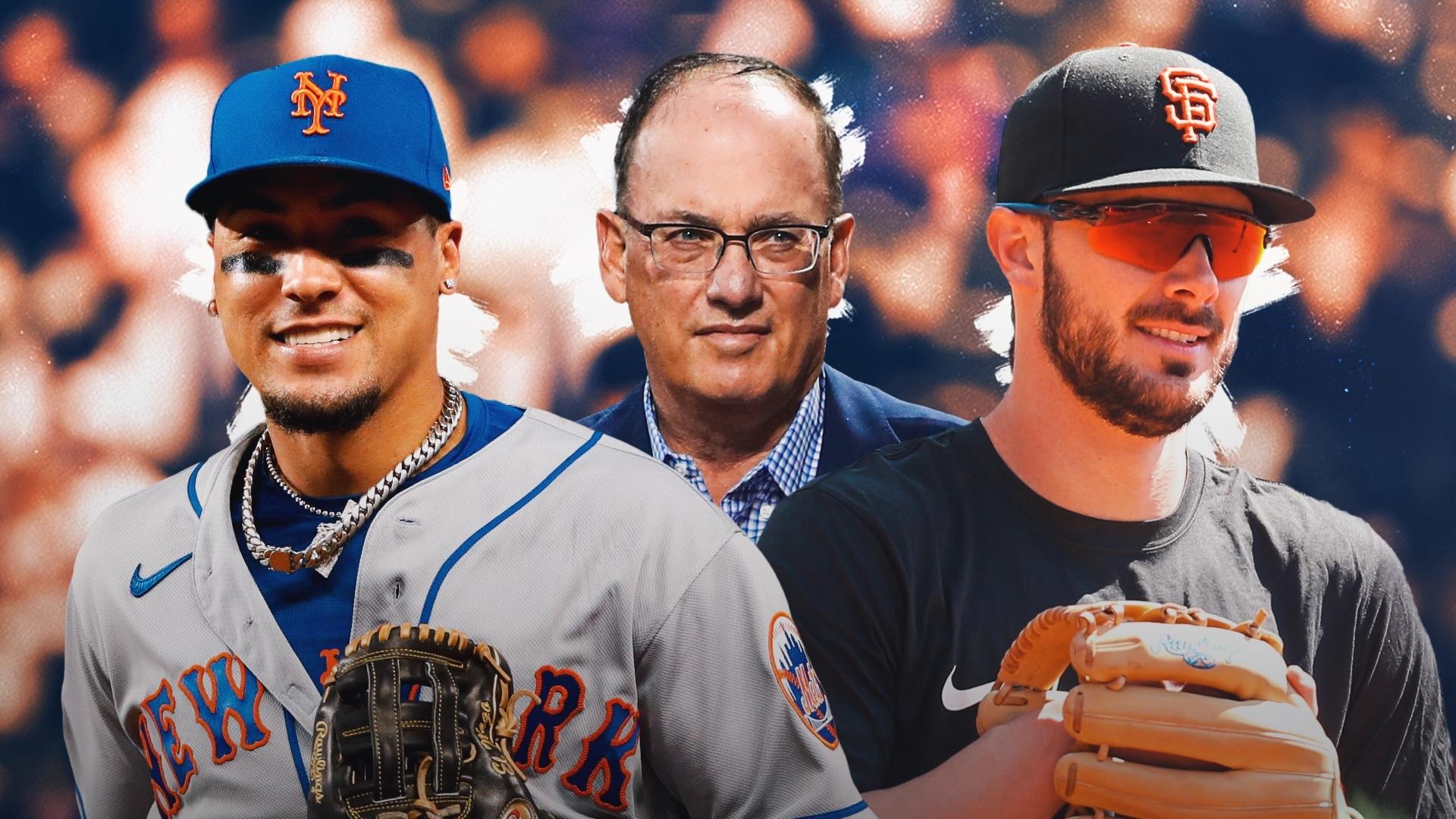Javier Baez, Steve Cohen, and Kris Bryant / USA TODAY Sports/SNY Treated Image