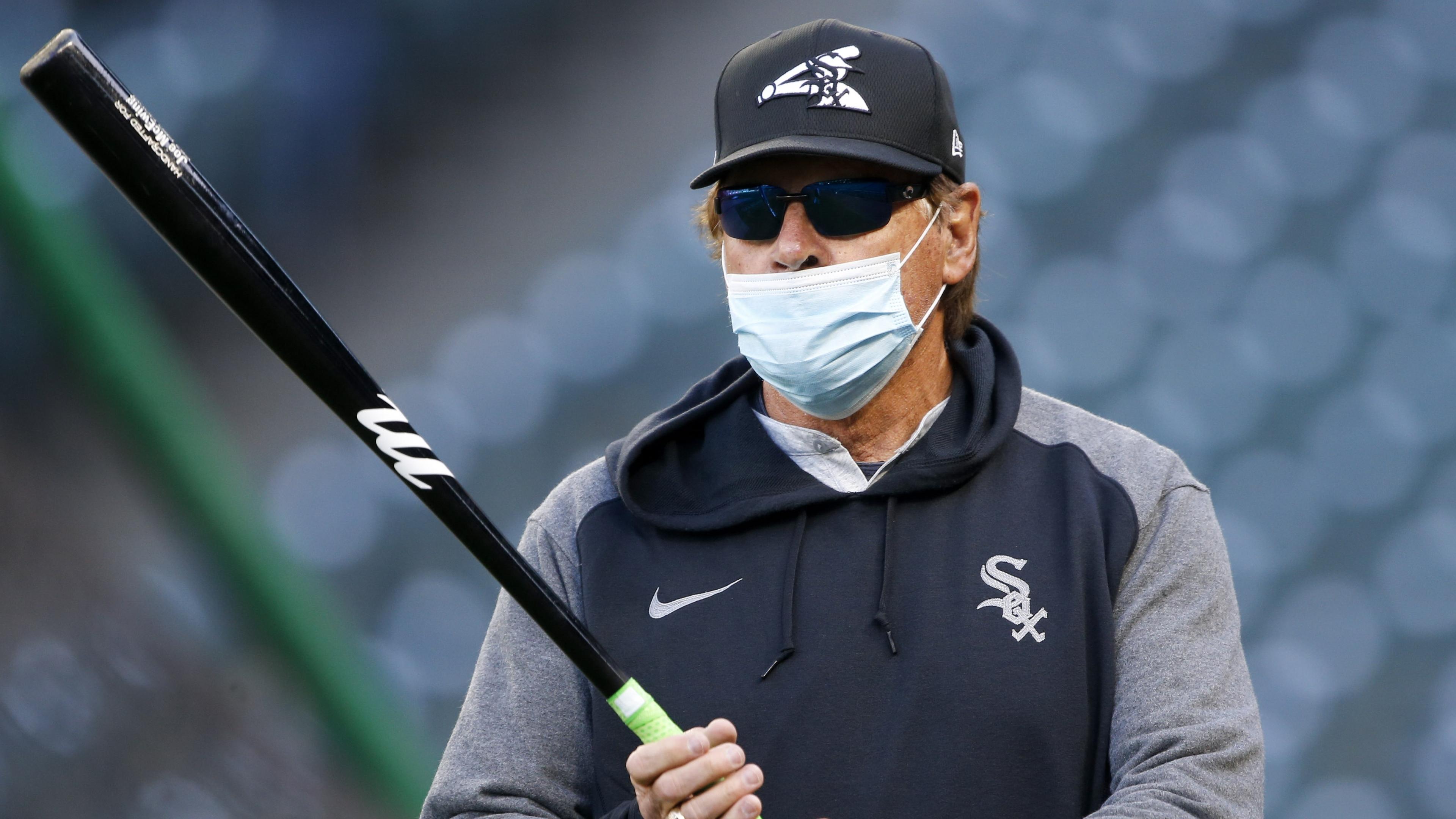 Apr 5, 2021; Seattle, Washington, USA; Chicago White Sox manager Tony La Russa (22) watches pregame warmups before a game against the Seattle Mariners at T-Mobile Park. / © Joe Nicholson-USA TODAY Sports