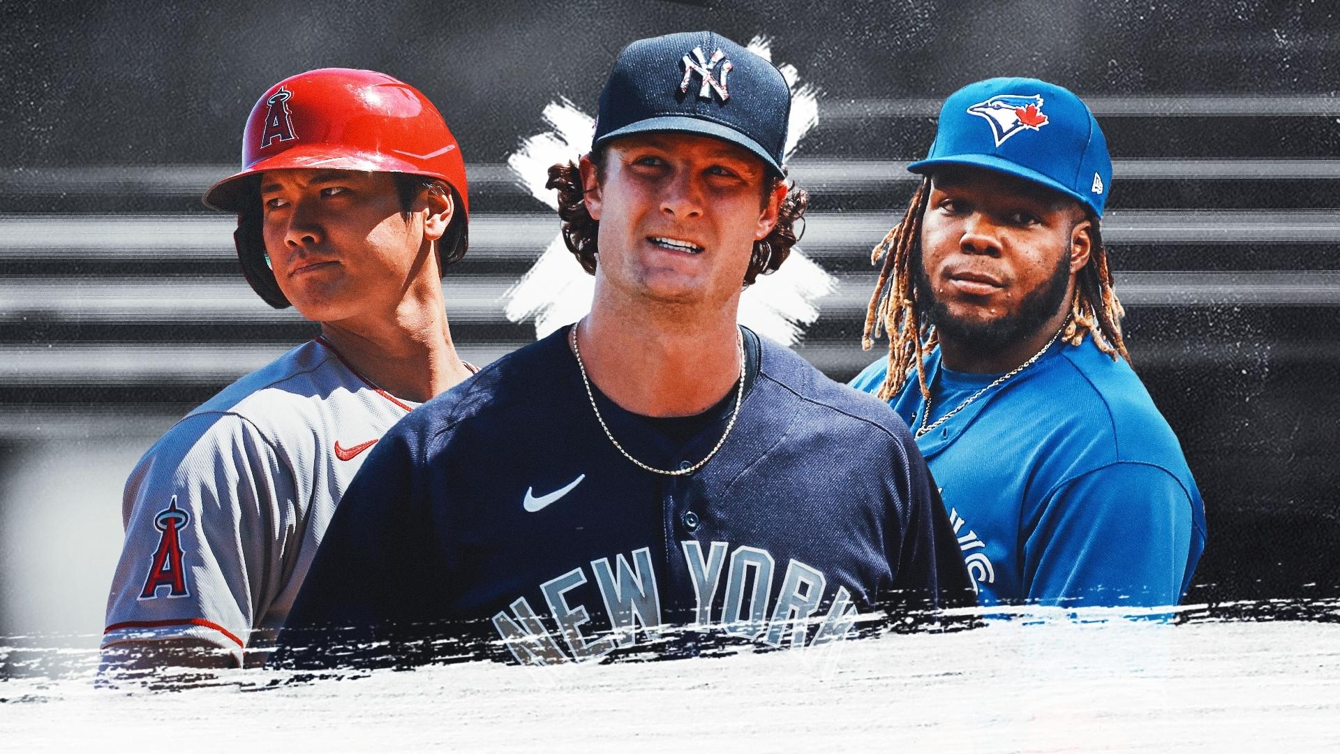 Shohei Ohtani, Gerrit Cole and Vlad Guerrero Jr. / USA TODAY Sports/SNY Treated Image
