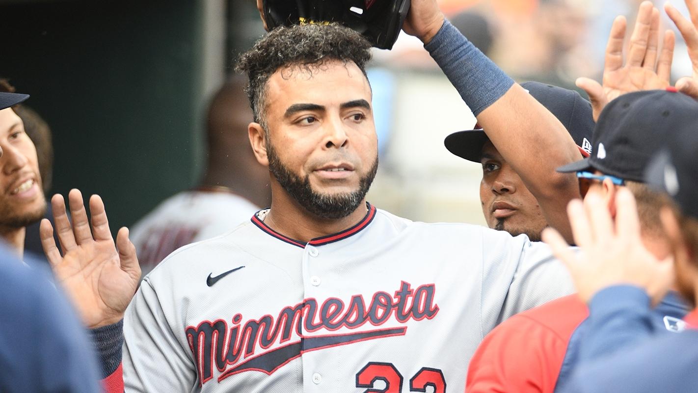 Jul 17, 2021; Detroit, Michigan, USA; Minnesota Twins designated hitter Nelson Cruz (23) during the game against the Minnesota Twins at Comerica Park. / Tim Fuller-USA TODAY Sports