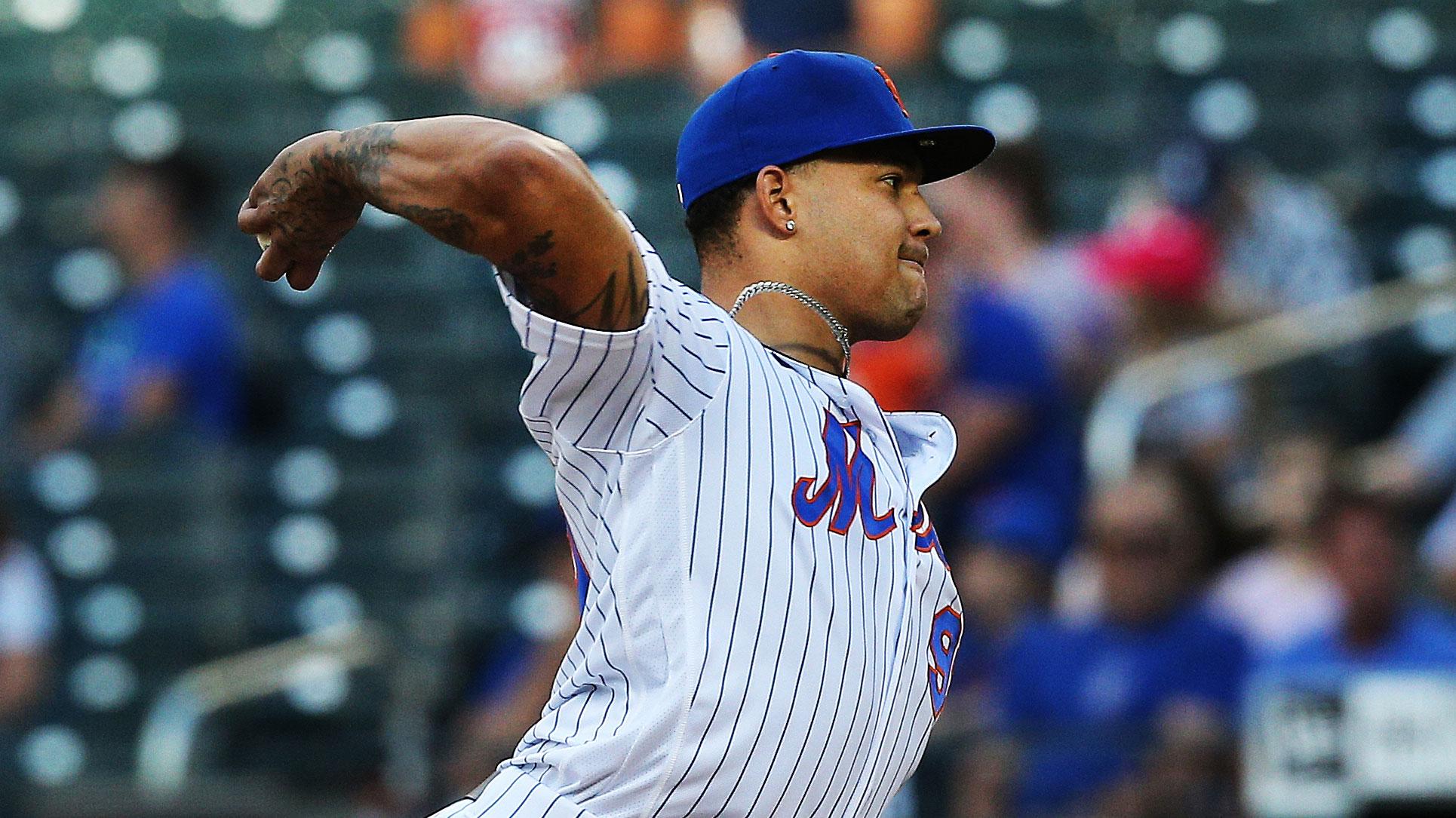Jun 15, 2021; New York City, New York, USA; New York Mets starting pitcher Taijuan Walker (99) pitches against the Chicago Cubs during the first inning at Citi Field. Mandatory Credit: Andy Marlin-USA TODAY Sports / Andy Marlin-USA TODAY Sports