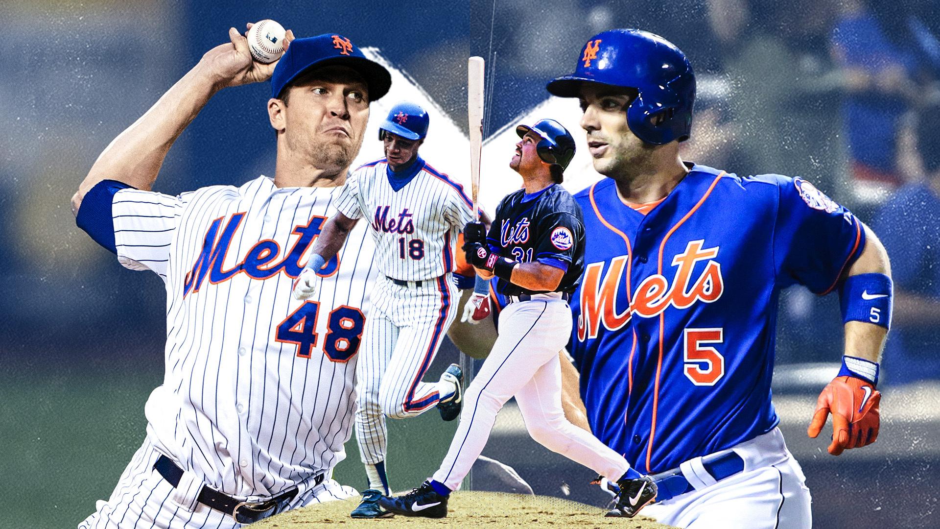 Jacob deGrom, Darryl Strawberry, Mike Piazza, and David Wright / USA TODAY Sports/SNY Treated Image